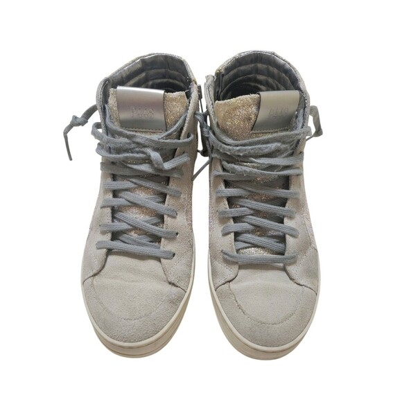 P448 Skate Glitter Mid Top Zip Women's Size 37 / US 6 High Top Sneaker VGUC - Picture 11 of 11